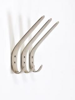  Werkst tte Carl Aub ck 10x Vintage Carl Aub ck II Nickel Plated Brass Wall Hooks Austria 1950s - 4064526