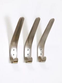  Werkst tte Carl Aub ck 10x Vintage Carl Aub ck II Nickel Plated Brass Wall Hooks Austria 1950s - 4064594
