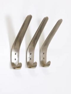  Werkst tte Carl Aub ck 10x Vintage Carl Aub ck II Nickel Plated Brass Wall Hooks Austria 1950s - 4064597