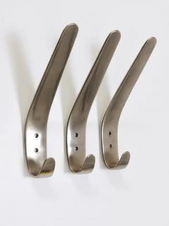  Werkst tte Carl Aub ck 10x Vintage Carl Aub ck II Nickel Plated Brass Wall Hooks Austria 1950s - 4064599