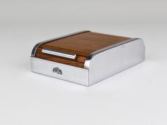  Werkst tte Carl Aub ck 1930s Carl Aubock I Roll Top Storage Box Cigarette Dispenser Walnut Vienna - 4451507
