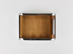  Werkst tte Carl Aub ck 1930s Carl Aubock I Roll Top Storage Box Cigarette Dispenser Walnut Vienna - 4451533