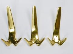  Werkst tte Carl Aub ck 6 Carl Aubock Large Vintage Brass Wall Coat Hooks 4056 Austria 1950s - 4070235