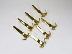  Werkst tte Carl Aub ck 6 Carl Aubock Large Vintage Brass Wall Coat Hooks 4056 Austria 1950s - 4070272