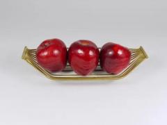  Werkst tte Carl Aub ck Austrian Mid Century Large Brass Wire Fruit Basket Bowl Carl Aubock Style 1950 - 4078946