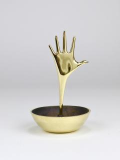  Werkst tte Carl Aub ck Carl Aub ck Brass Hand Catchall Vide Poche Accessory Bowl Vienna Austria - 4437272