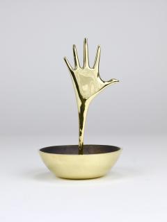  Werkst tte Carl Aub ck Carl Aub ck Brass Hand Catchall Vide Poche Accessory Bowl Vienna Austria - 4437273