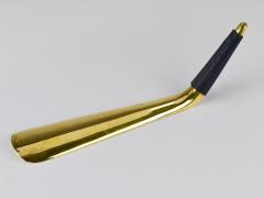  Werkst tte Carl Aub ck Carl Aub ck Brass Shoehorn no 4225 Leather Handle Vienna 1950s - 4824855