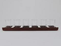  Werkst tte Carl Aub ck Carl Aub ck Drinking Glass Carrying Rack Wood Austria 1960s - 4068254