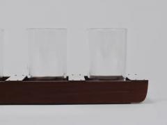  Werkst tte Carl Aub ck Carl Aub ck Drinking Glass Carrying Rack Wood Austria 1960s - 4068256