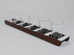  Werkst tte Carl Aub ck Carl Aub ck Drinking Glass Carrying Rack Wood Austria 1960s - 4068327