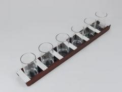  Werkst tte Carl Aub ck Carl Aub ck Drinking Glass Carrying Rack Wood Austria 1960s - 4068378