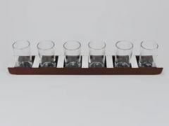  Werkst tte Carl Aub ck Carl Aub ck Drinking Glass Carrying Rack Wood Austria 1960s - 4068384