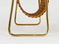  Werkst tte Carl Aub ck Carl Aub ck II Midcentury Magazine Rack Brass and Woven Cane Vintage Austria - 4057878