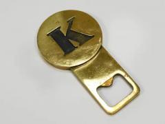  Werkst tte Carl Aub ck Carl Aub ck Letter K Initials Brass Bottle Opener 4919 Vienna 1960s - 4067861