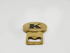  Werkst tte Carl Aub ck Carl Aub ck Letter K Initials Brass Bottle Opener 4919 Vienna 1960s - 4067870