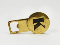  Werkst tte Carl Aub ck Carl Aub ck Letter K Initials Brass Bottle Opener 4919 Vienna 1960s - 4067871