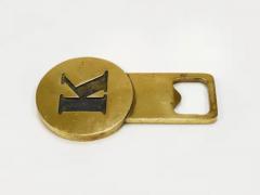  Werkst tte Carl Aub ck Carl Aub ck Letter K Initials Brass Bottle Opener 4919 Vienna 1960s - 4067877