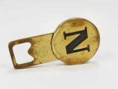  Werkst tte Carl Aub ck Carl Aub ck Letter N Initials Brass Bottle Opener 4919 Vienna 1960s - 4067885