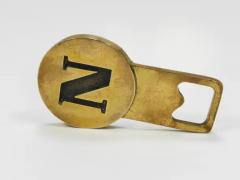  Werkst tte Carl Aub ck Carl Aub ck Letter N Initials Brass Bottle Opener 4919 Vienna 1960s - 4067887