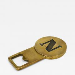  Werkst tte Carl Aub ck Carl Aub ck Letter N Initials Brass Bottle Opener 4919 Vienna 1960s - 4069881