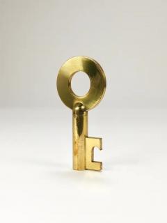  Werkst tte Carl Aub ck Carl Aub ck Modern Key Large Brass Cork Screw Bottle Opener Austria 1950s - 4067719