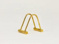  Werkst tte Carl Aub ck Carl Aub ck Up to Three Midcentury Polished Brass Card Holder Austria 1950s - 4066483