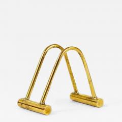  Werkst tte Carl Aub ck Carl Aub ck Up to Three Midcentury Polished Brass Card Holder Austria 1950s - 4069489