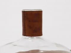  Werkst tte Carl Aub ck Carl Aubock II Vase Decanter with Brown Leather Top Midcentury Austria 1950s - 4067344