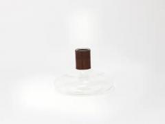  Werkst tte Carl Aub ck Carl Aubock II Vase Decanter with Brown Leather Top Midcentury Austria 1950s - 4067421