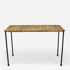  Werkst tte Carl Aub ck Carl Aubock Long Side Table Flower Bench Rattan Wicker Austria 1950s - 4069518