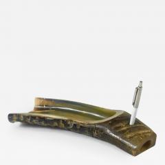  Werkst tte Carl Aub ck Carl Aubock Mid Century Horn Desk Pen Pencil Tray Holder Austria 1960s - 4065594