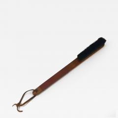  Werkst tte Carl Aub ck Carl Aubock Midcentury Walnut Leather Clothes Brush Austria 1950s - 4069641