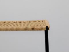  Werkst tte Carl Aub ck Carl Aubock Side Table Flower Plant Bench Iron Rattan Wicker Austria 1950s - 4437293