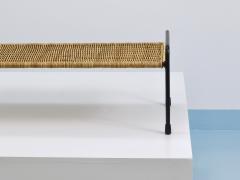  Werkst tte Carl Aub ck Carl Aubock Side Table Flower Plant Bench Iron Rattan Wicker Austria 1950s - 4451454