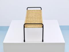  Werkst tte Carl Aub ck Carl Aubock Side Table Flower Plant Bench Iron Rattan Wicker Austria 1950s - 4451468