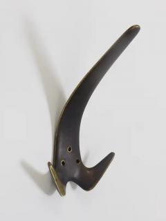  Werkst tte Carl Aub ck Carl Aubock Two Large Brass Double Wall Coat Hooks 4056 Austria 1950s - 4064751