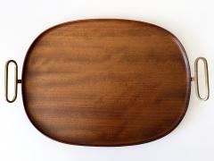  Werkst tte Carl Aub ck Extremely Rare Mid Century Modern Teak Serving Tray by Carl Aub ck Austria 1950s - 3180609