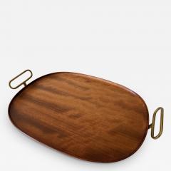  Werkst tte Carl Aub ck Extremely Rare Mid Century Modern Teak Serving Tray by Carl Aub ck Austria 1950s - 3182994