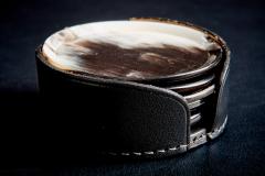  Werkst tte Carl Aub ck Horn Coaster Set with Leather Holder by Werkst tte Carl Aub ck - 4510945