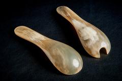  Werkst tte Carl Aub ck Horn Salad Servers by Werkst tte Carl Aub ck - 4529054