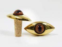  Werkst tte Carl Aub ck Iconic Carl Aub ck Handcrafted Eye Bottle Stopper 4538 Cork Brass Austria - 4067371