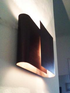  Werkst tte Carl Aub ck Large Carl Aubo ck Model 7256 Wrap Patinated Brass Wall Lamp - 2200886