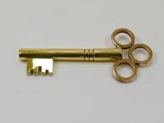  Werkst tte Carl Aub ck Large Carl Aubock Brass Key Corkscrew Bottle Opener Paperweight Austria 1950s - 4066495