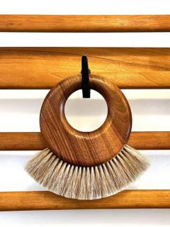  Werkst tte Carl Aub ck Large Carl Aubock Midcentury Walnut Ring Clothes Brush Austria 1950s - 4062536