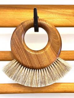  Werkst tte Carl Aub ck Large Carl Aubock Midcentury Walnut Ring Clothes Brush Austria 1950s - 4062542