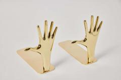  Werkst tte Carl Aub ck Large Carl Aubock Model 4219 Hands Brass Bookends - 2200901