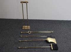  Werkst tte Carl Aub ck Mid Century Modern Brass Fireplace Tool Set - 3851383