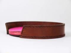  Werkst tte Carl Aub ck Midcentury Carl Aub ck Brown Tan Leather Note Dispenser Holder Austria 1950s - 4057489