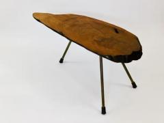  Werkst tte Carl Aub ck Original Carl Aubock Large Mid Century Walnut Tree Trunk Coffee Table 1950s - 4058180